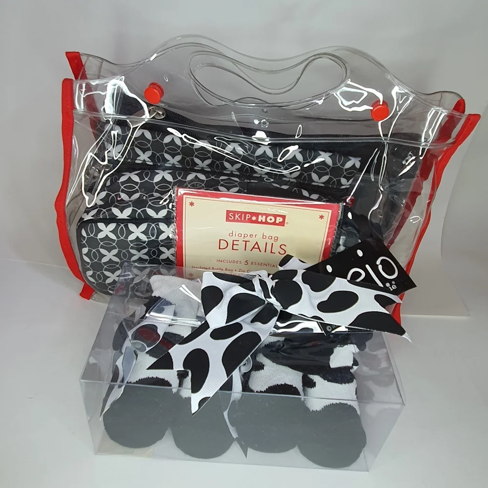 Skip * Hop Baby Essentials (5 items) and Mudpie Cow Socks + FREE GIFT